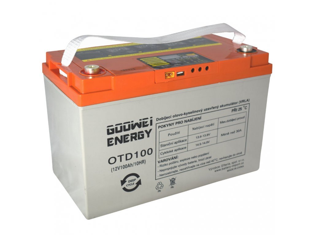 DEEP CYCLE (GEL) baterie GOOWEI ENERGY OTD100, 100Ah, 12V