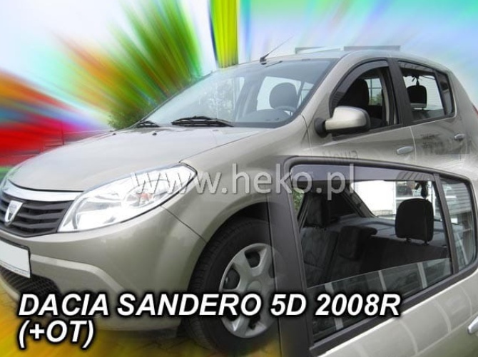 Ofuky oken - Dacia Sandero 5D 08R (+zadní)