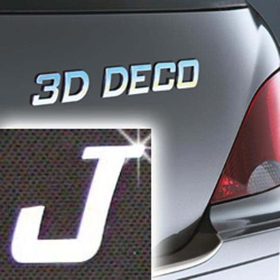 Písmeno samolepící chromové 3D-Deco - J