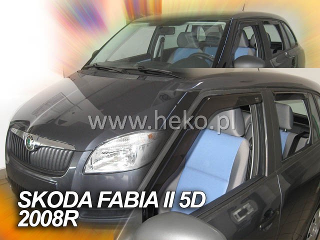 HEKO Ofuky oken - Škoda Fabia II 4D r.v. 2007-2014 (+zadní) combi