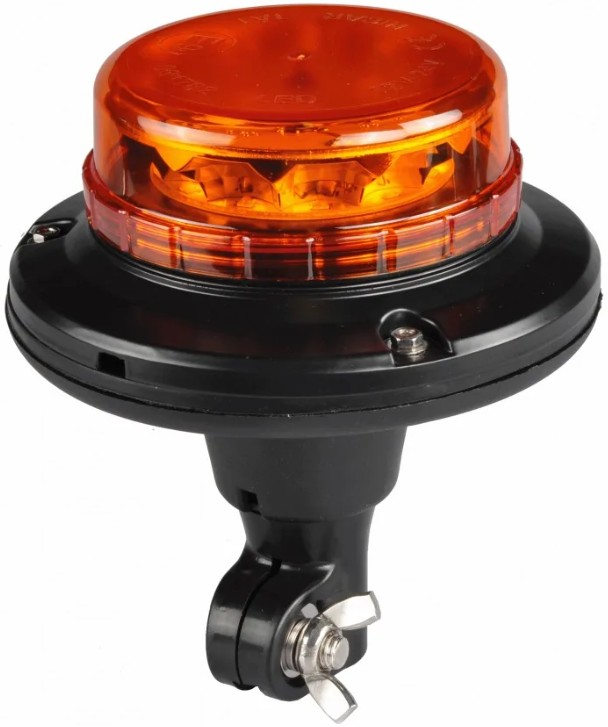 LED maják, 12-24V, 12x LED oranžový, na držák, ECE R65 R10