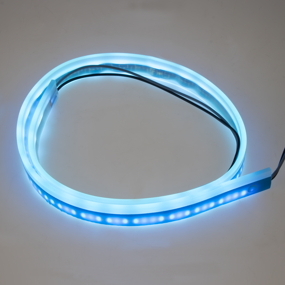 nE LED silikonový extra plochý pásek ledově modrý 12 V, 60 cm