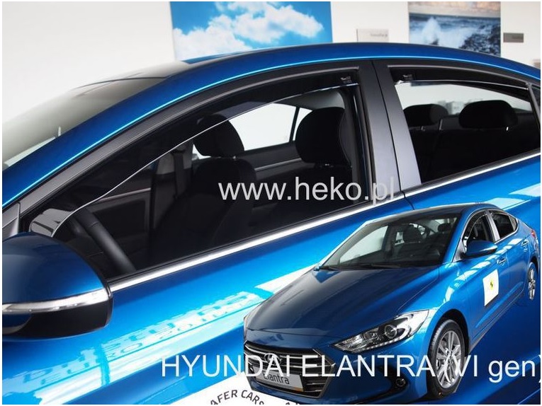 HEKO Ofuky oken - Hyundai Elantra VI 4D r.v. 2016 (+zadní)