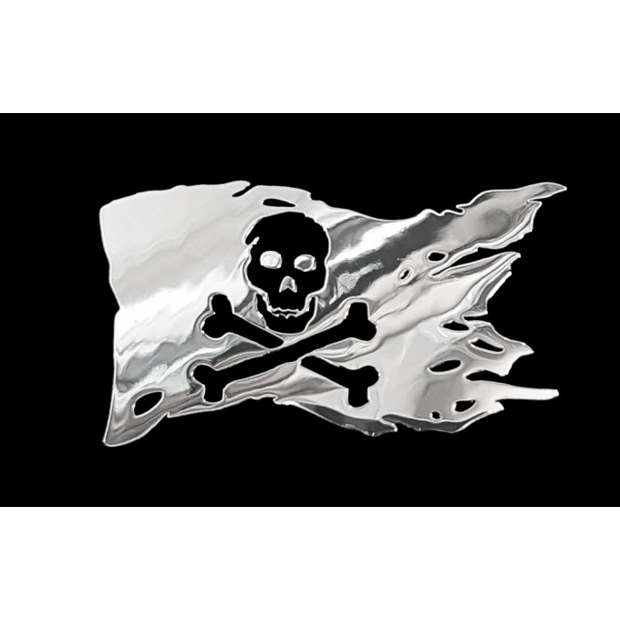 AVISA Samolepicí dekor niklovaný - Pirátská vlajka