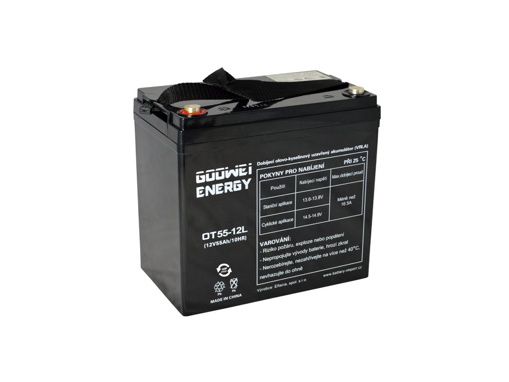 Trakční (GEL) baterie GOOWEI ENERGY OTL55-12, 55Ah, 12V