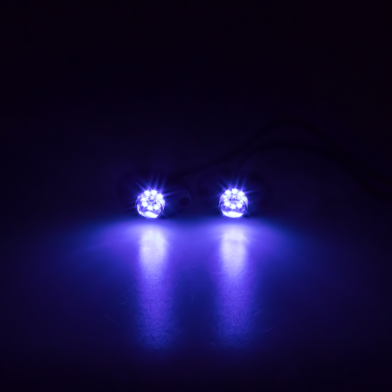 x LED stroboskop modrý 8x3W, 12-24V