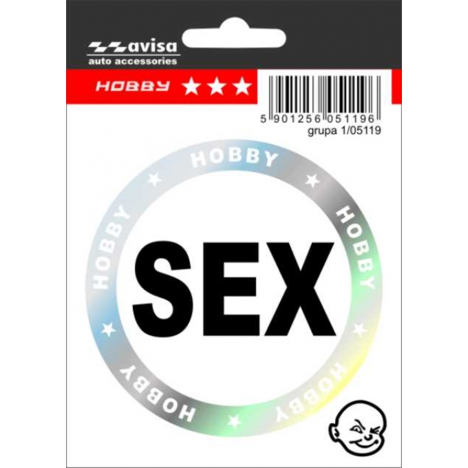 Samolepící dekory hobby - Sex průměr 9cm