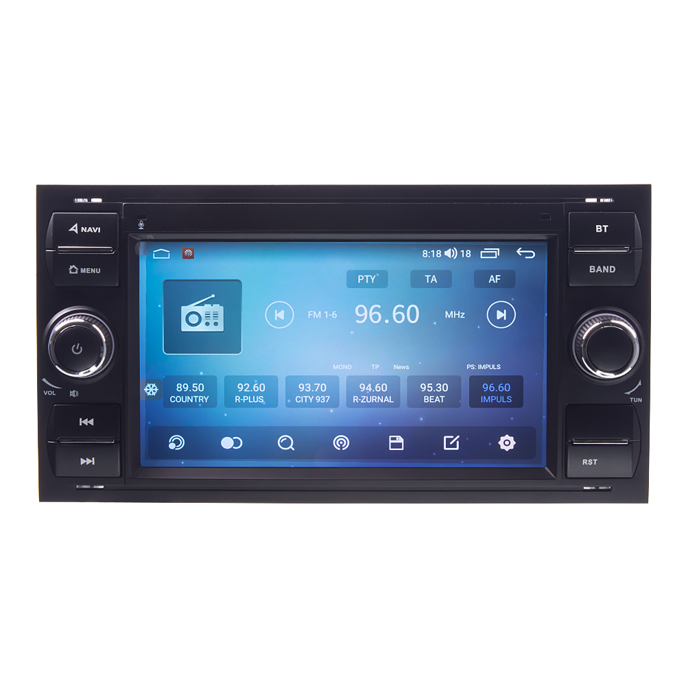 Autorádio pro Ford 2005-2012 s 7" LCD, Android, WI-FI, GPS, CarPlay, Bluetooth, 4G, 2x USB