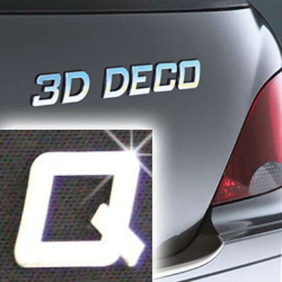 Písmeno samolepící chromové 3D-Deco - Q