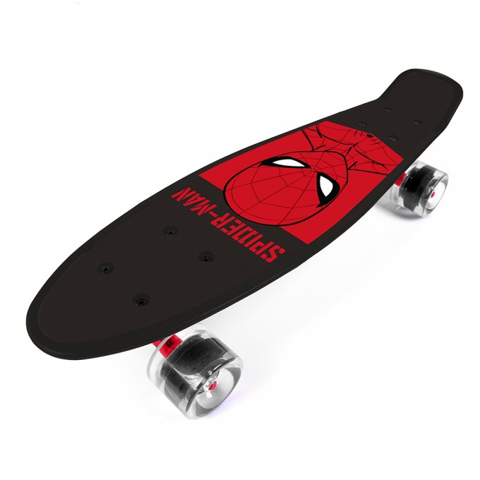 SEVEN Skateboard plastový Spiderman černý
