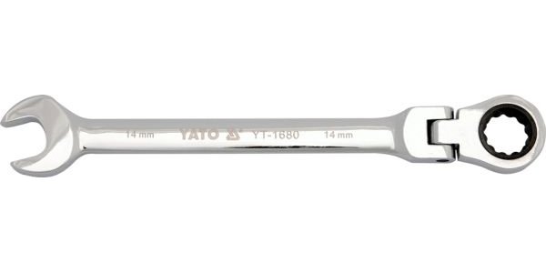 Klíč očkoplochý ráčnový 16 mm s kloubem
