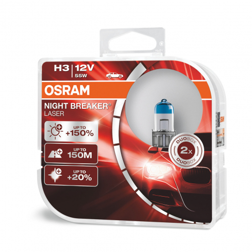 Osram Night Breaker Laser +150% H3 PK22s 12V 55W 2ks