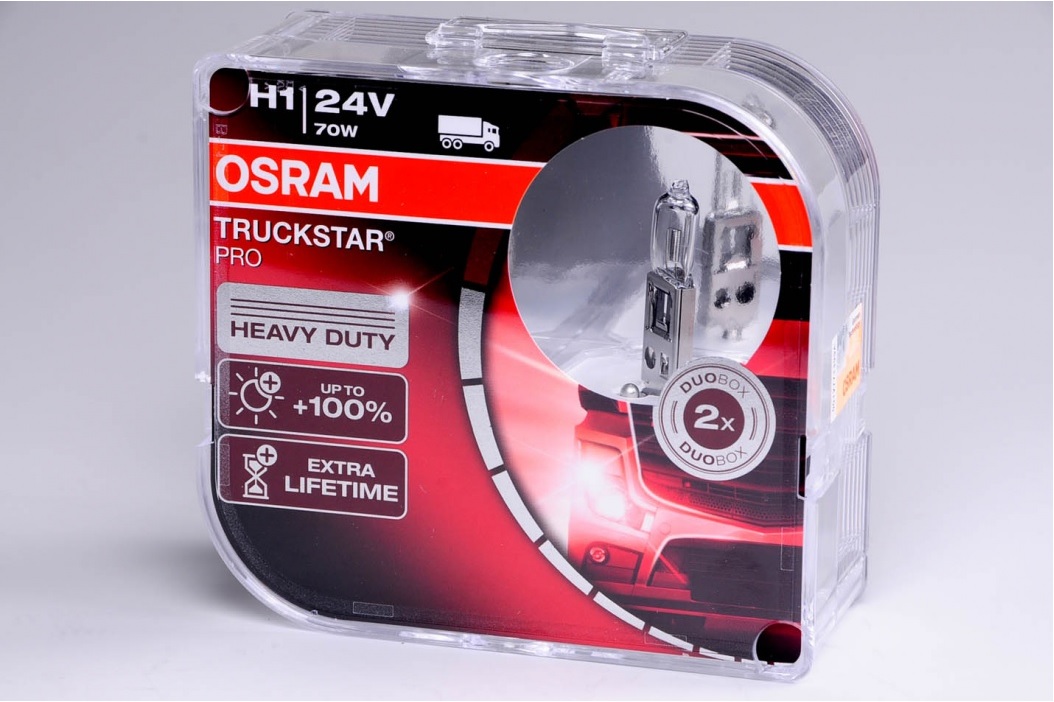 Autožárovky H1 24V 70W P14,5s TRUCKSTAR PRO 2ks box OSRAM o 100% více světla a životnosti