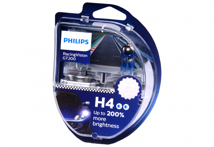 Philips RacingVision GT200 12342RGTS2 H4 P43t-38 12V 60/55W 2 ks