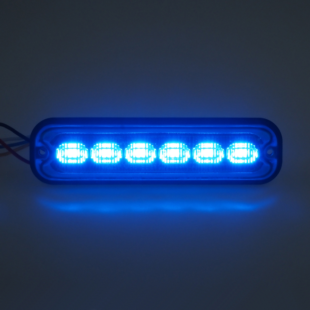 PREDATOR 6x4W LED, 12-24V, modrý, ECE R65