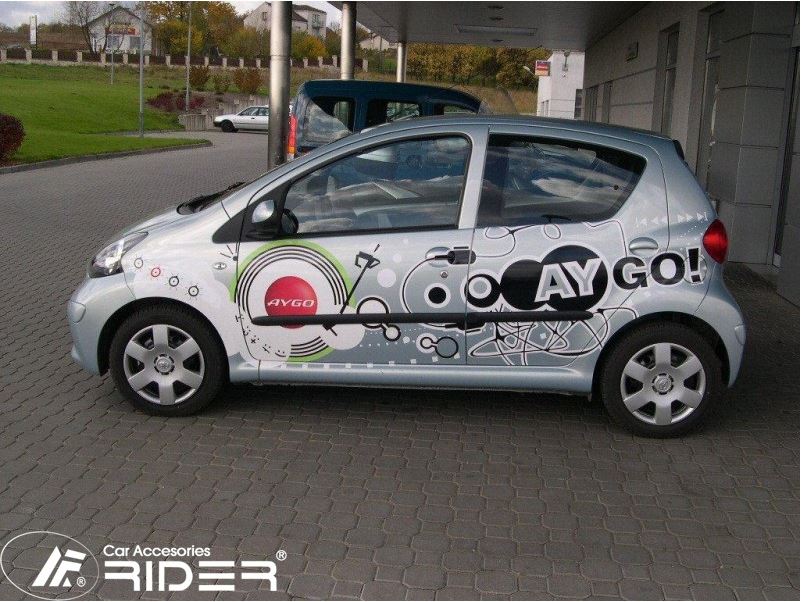 RIDER Lišty dveří Toyota Aygo I r.v. 2005-2013 (5 dveří)