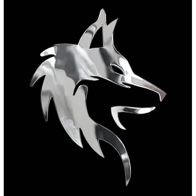 AVISA Samolepicí dekor niklovaný - Hlava vlka