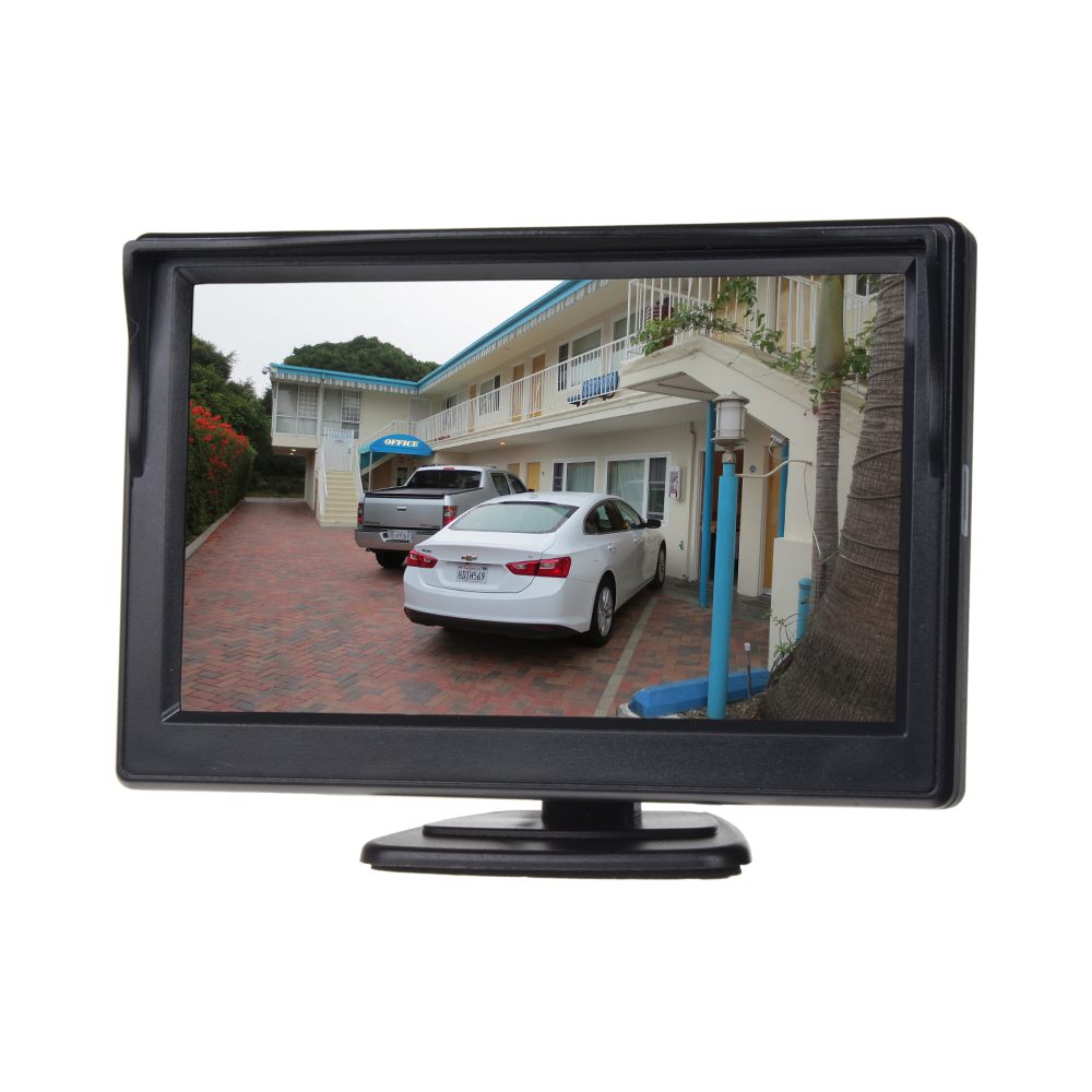 LCD monitor 5"černý na palubní desku s možností instalace na HR držák