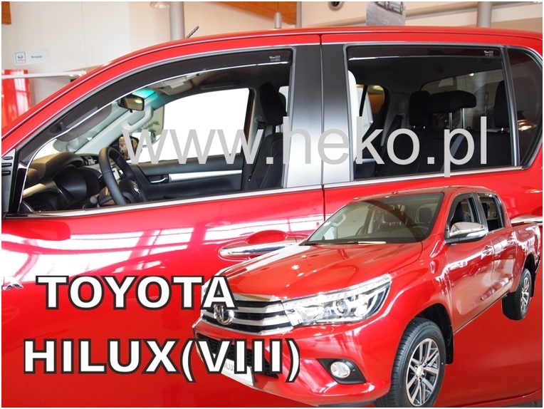 HEKO Ofuky oken - Toyota Hilux 4D r.v. 2016 (+zadní)