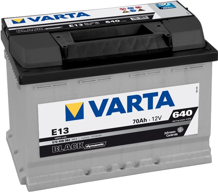 Autobaterie VARTA BLACK dynamic 70Ah 12V 640A 570409