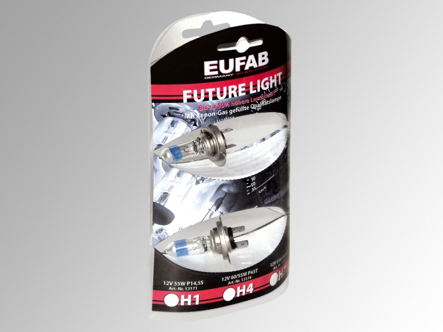 Autožárovky EUFAB H4, Future Light +50% - 2ks
