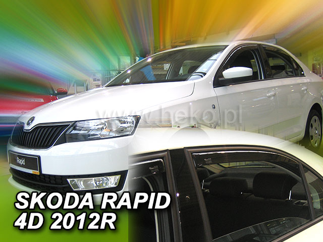 HEKO Ofuky oken - Škoda Rapid 5D r.v. 2012 (+zadní)
