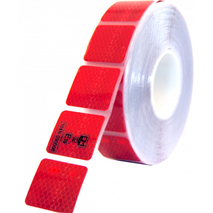 Samolepící páska reflexní 5cmx50m dělená červená