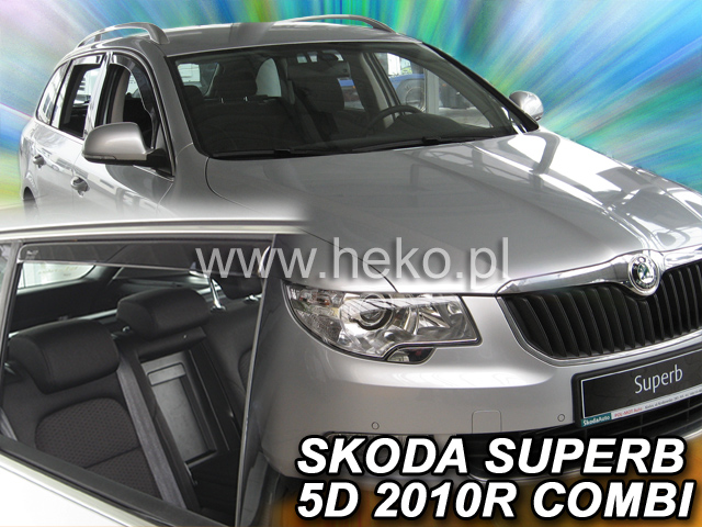 HEKO Ofuky oken - Škoda Superb 5D r.v. 2009 (+zadní) combi
