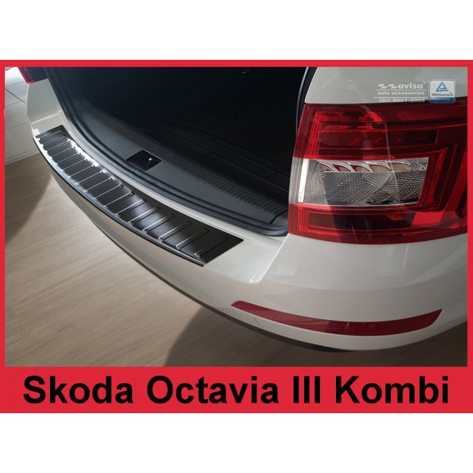 AVISA Ochranná lišta hrany kufru - Škoda Octavia III Combi r.v. 2013-2016, černá leštěná