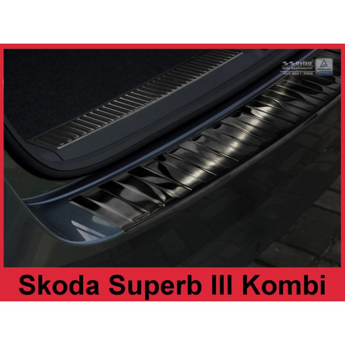AVISA Ochranná lišta hrany kufru - Škoda Superb III Combi r.v. 2015, černá leštěná
