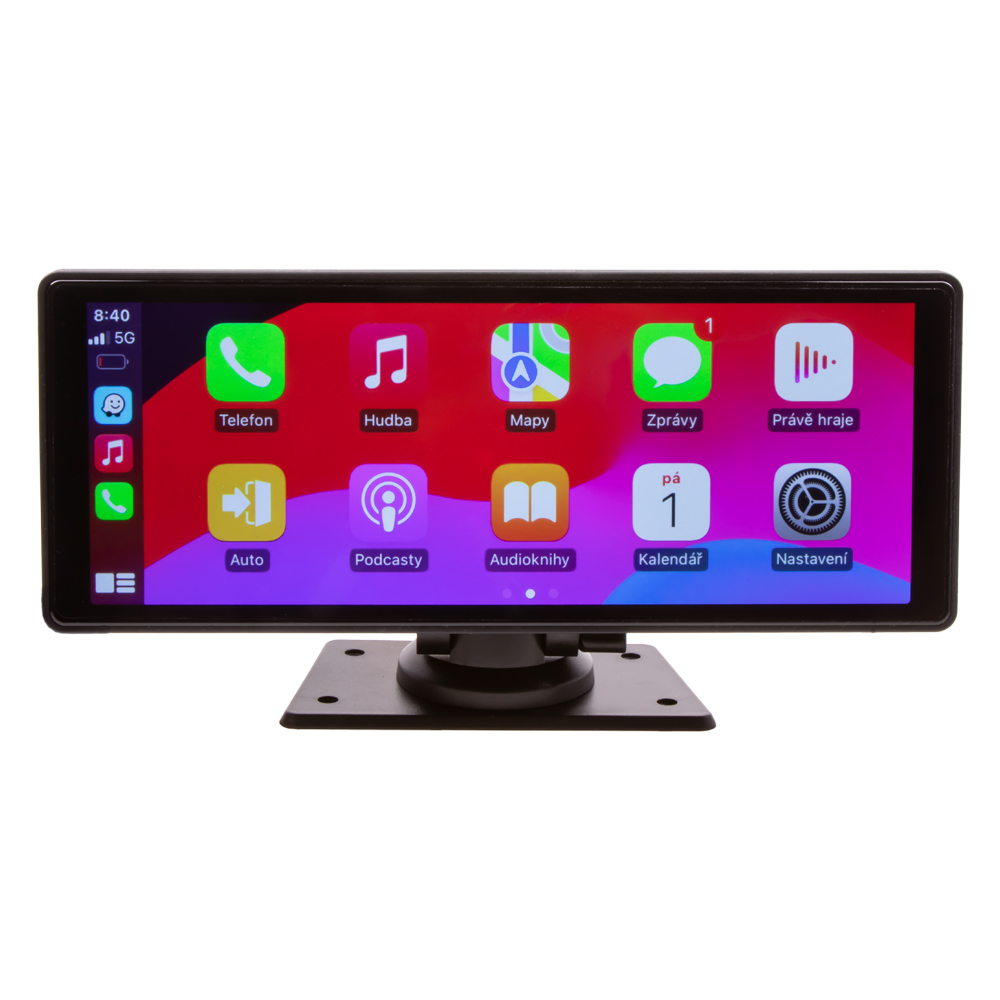 Monitor 10,26" s Apple CarPlay, Android auto, Bluetooth, USB/micro SD, DVR + kamerový vstup