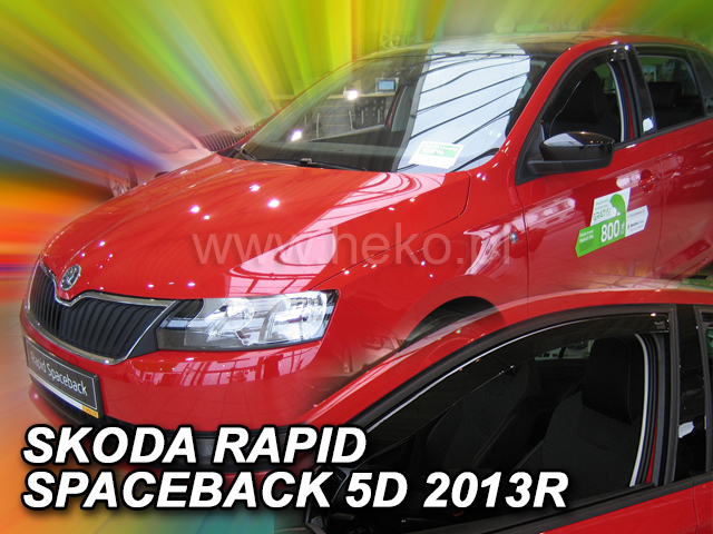 HEKO Ofuky oken - Škoda Rapid 5D r.v. 2013 ltb/spaceback, přední