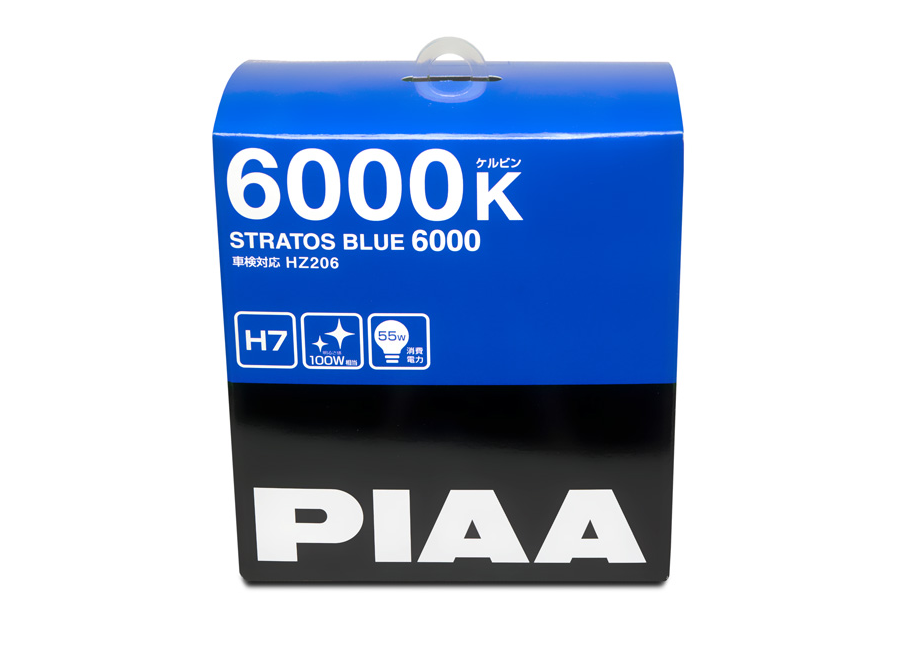 Autožárovky PIAA Stratos Blue 6000K H7 - studené bílé světlo s xenonovým efektem