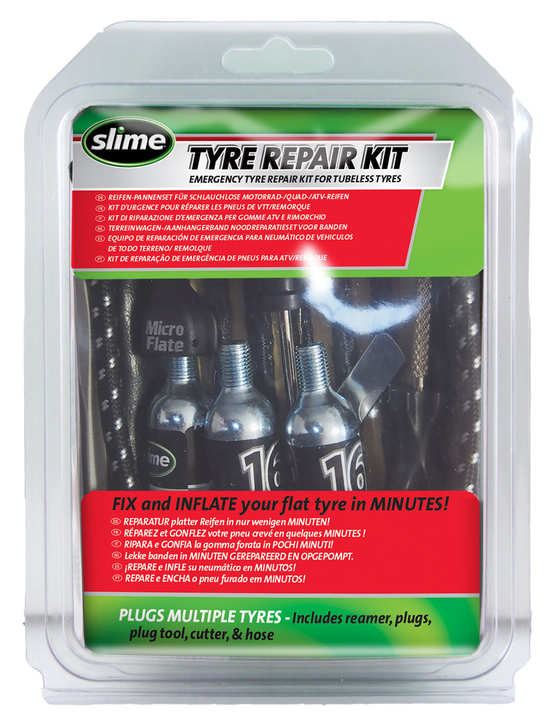 Opravná sada knotem SLIME s CO2 – Tyre Repair Kit