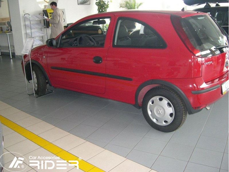 RIDER Lišty dveří Opel Corsa (C) r.v. 2000-2006 (3 dveře)