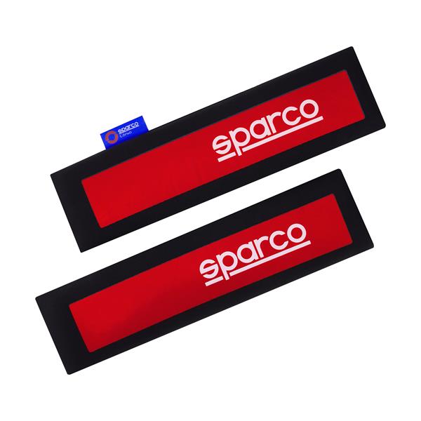 Návleky na bezpečnostní pásy SPARCO červené 24x6,5cm