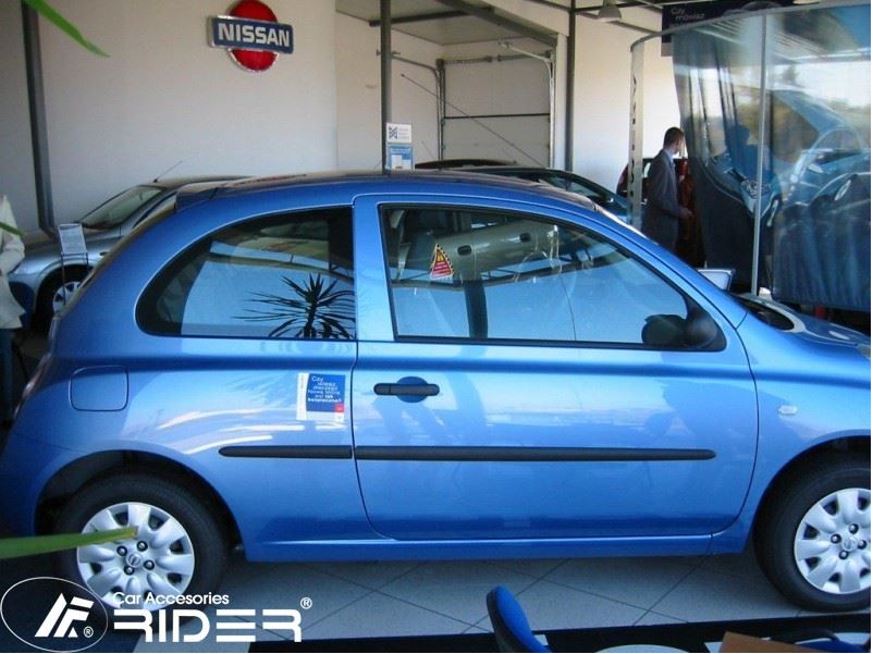 RIDER Lišty dveří Nissan Micra K12 r.v. 2002-2010 (3 dveře)