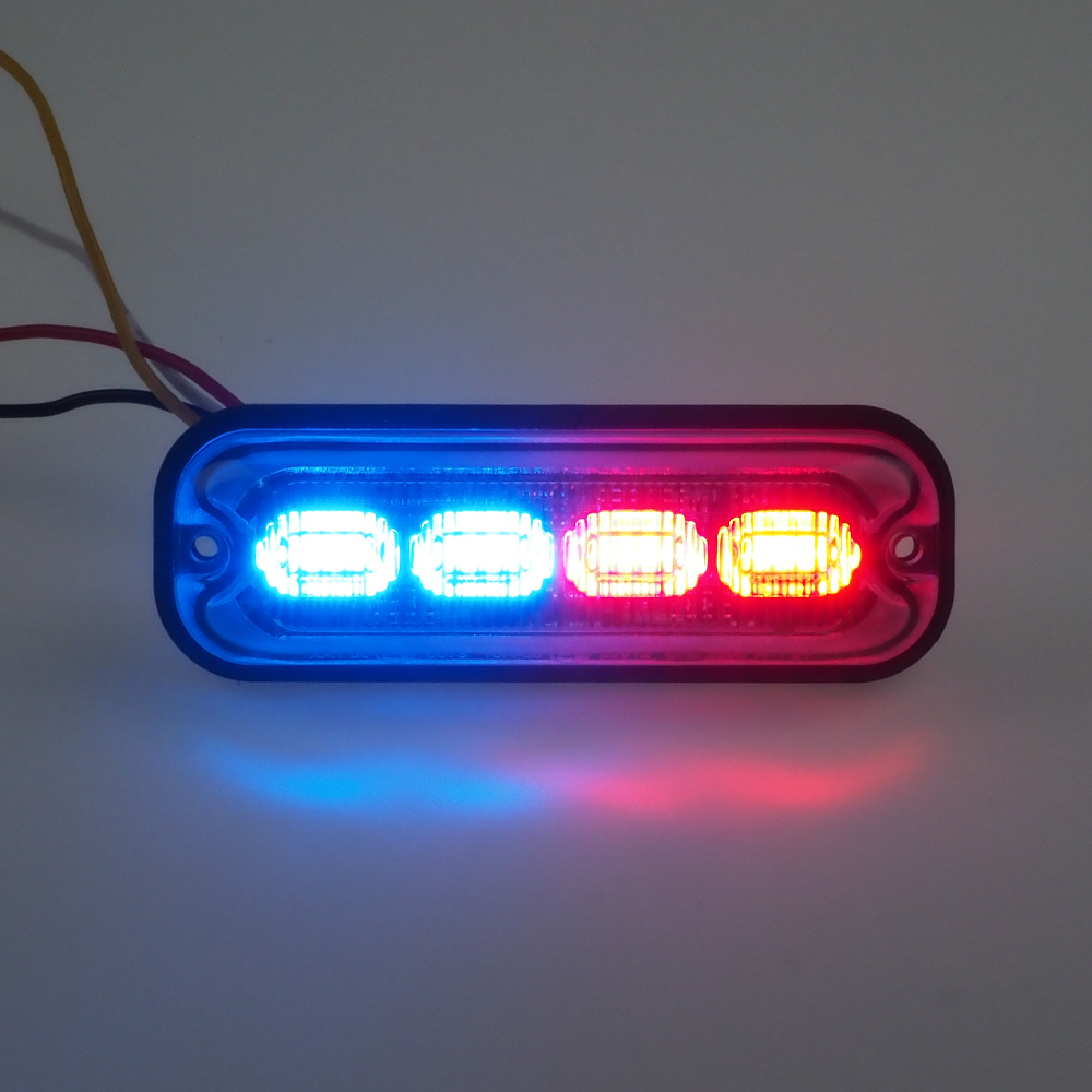 PREDATOR 4x4W LED, 12-24V, červeno-modrý, ECE R10
