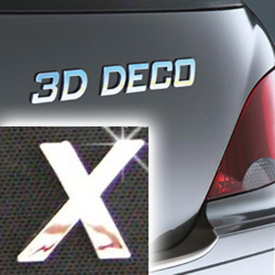Písmeno samolepící chromové 3D-Deco - X