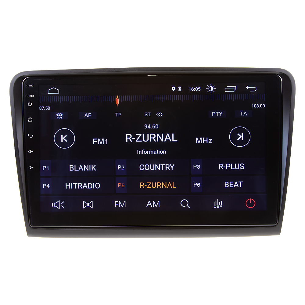 Autorádio pro Škoda Superb 2008-2015 s 10,1" LCD, Android, WI-FI, GPS, Mirror link, Bluetooth,