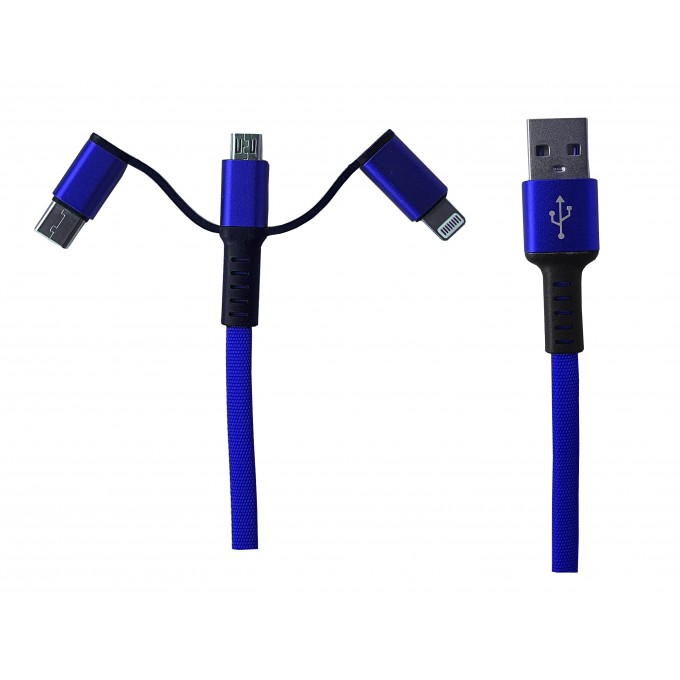 Kabel nabíjecí a datový k mobilnímu zařízení modrý 38-51