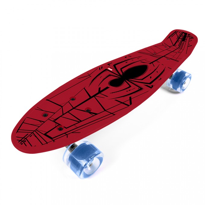 SEVEN Skateboard plastový Spiderman červený