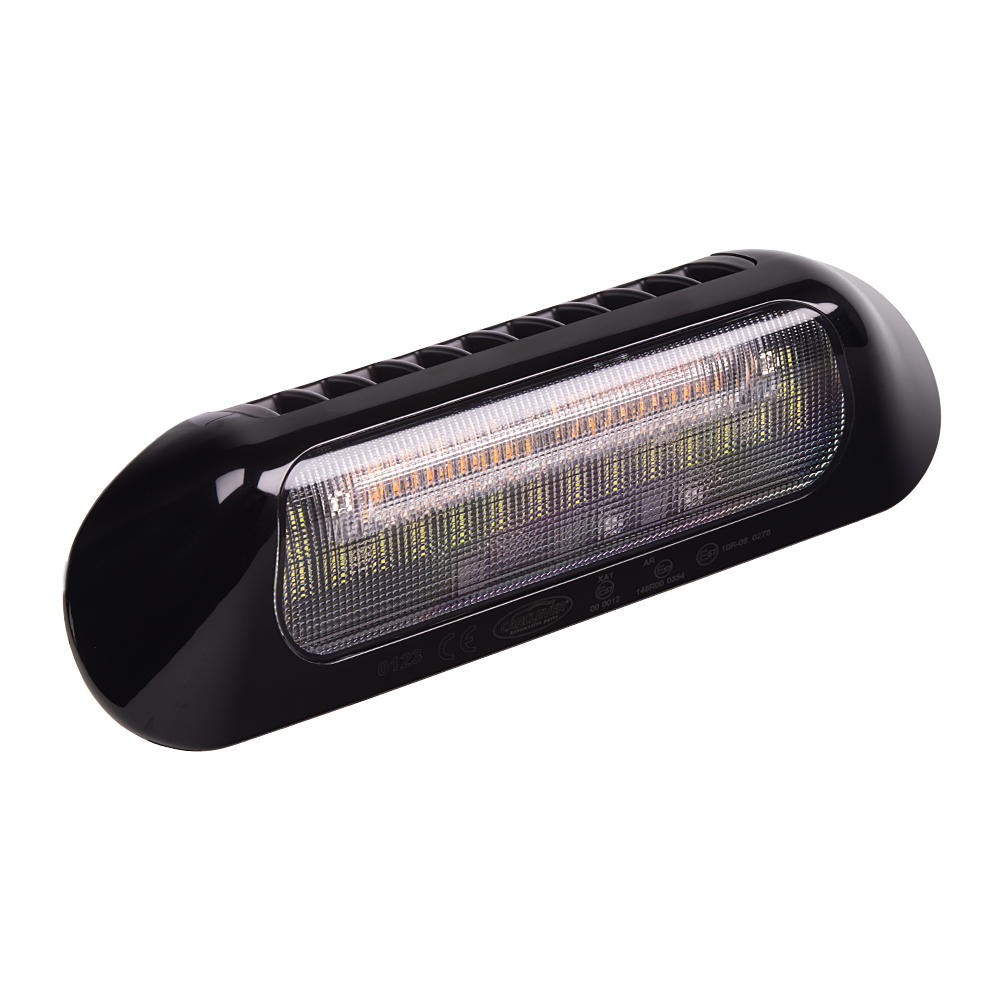 LED světlo nástěnné s výstražným světlem, černé, 35W, ECE R65