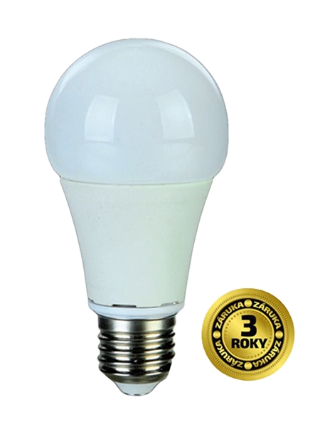 LED žárovka, klasický tvar, 7W, E27, 3000K, 270°, 520lm SOLIGHT
