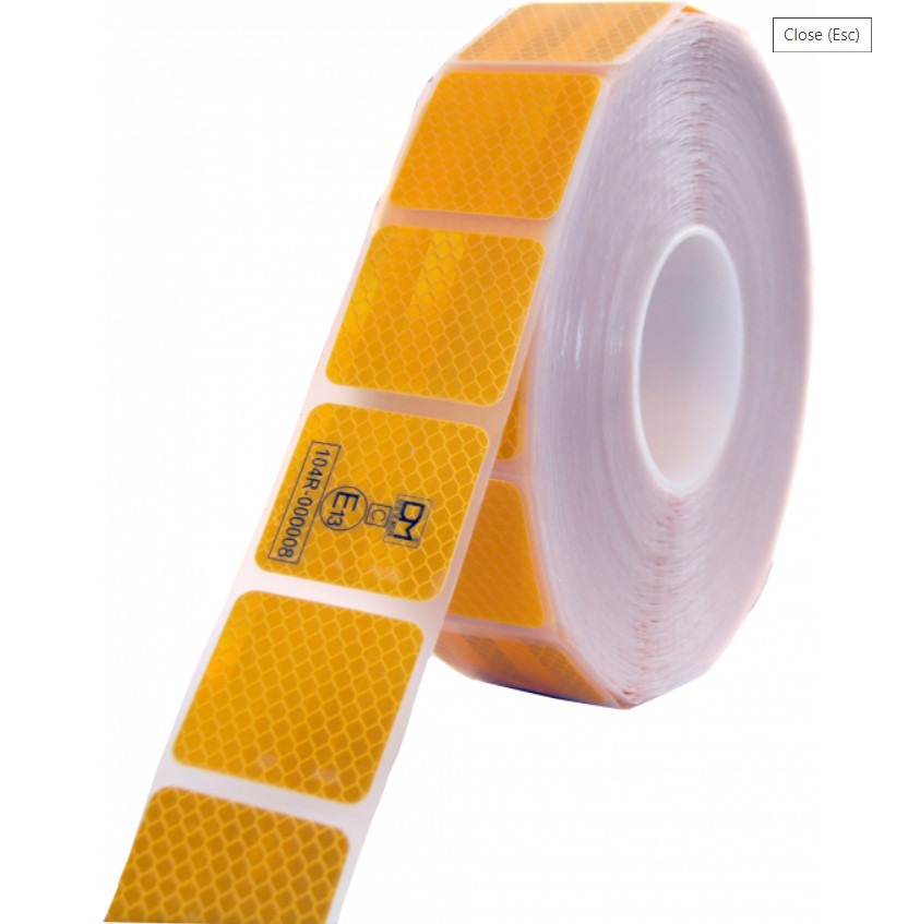 Samolepící páska reflexní 5cmx50m dělená žlutá
