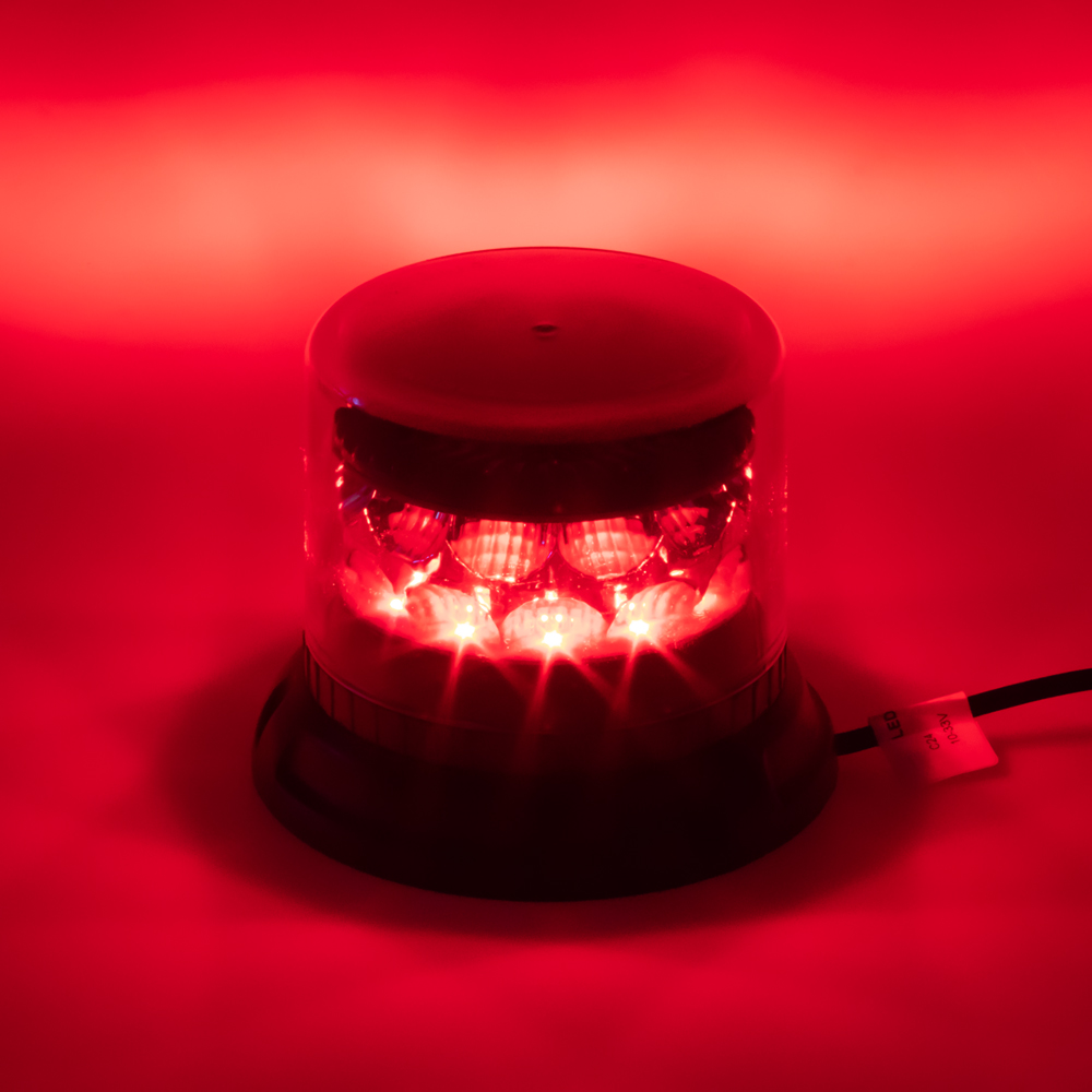 PROFI LED maják 12-24V 24x3W červený čirý 133x110mm, ECE R10