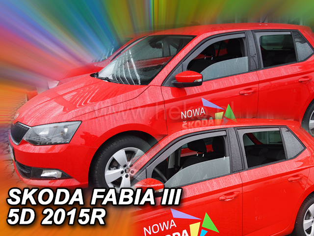 HEKO Ofuky oken - Škoda Fabia III 5D r.v. 2014 (+zadní) dlouhý