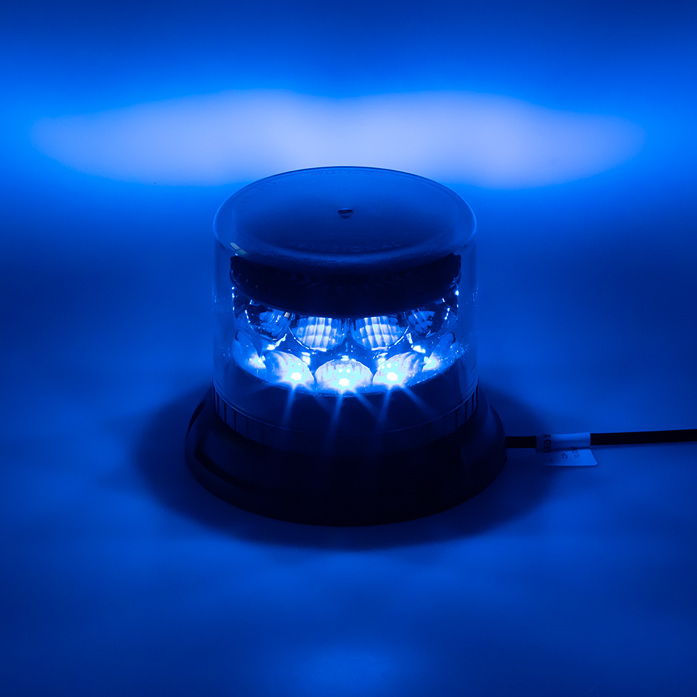 PROFI LED maják 12-24V 24x3W modrý čirý 133x110mm, ECE R65