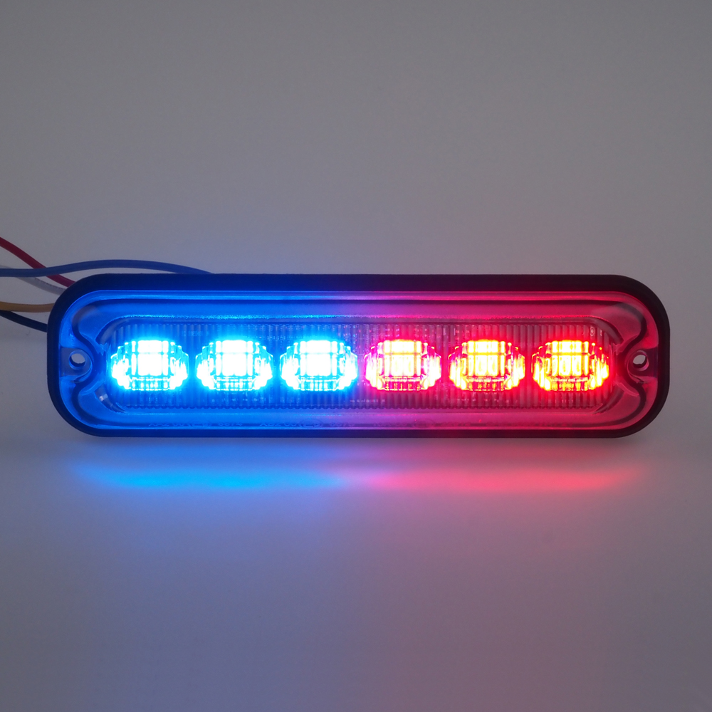 PREDATOR 6x4W LED, 12-24V, červeno-modrý ECE R10