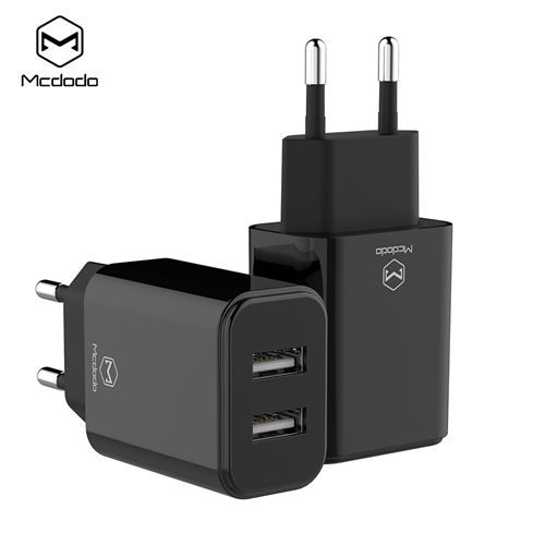 Nabíječka Mcdodo 220V, 2x USB, 2.4A, bez kabelu, černá